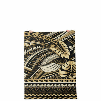 Tribal Premium Microfleece Blanket - Poly-Tattoo Gold