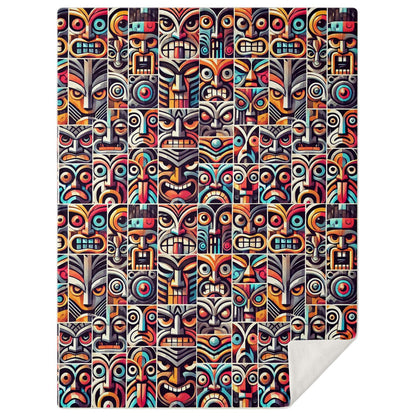 Crazy Tiki Premium Microfleece Blanket - Pop Art Deco