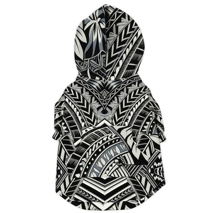 Tribal Doggie Zip-Up Hoodie - Poly-Tattoo, Silver