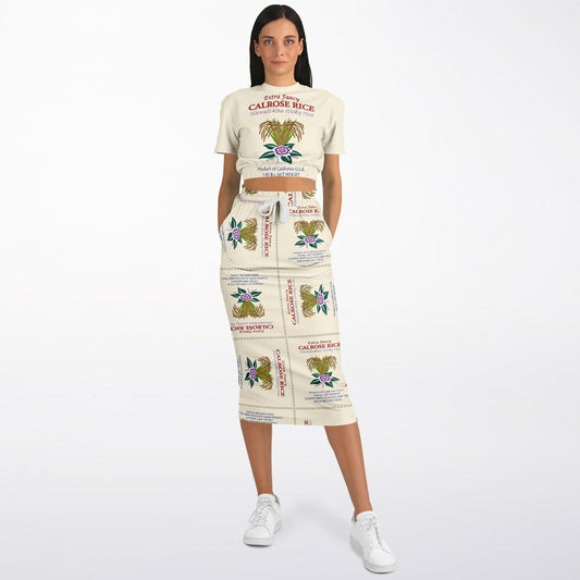 Calrose Rice Sack Sweatshirt and Long Pocket Skirt Set