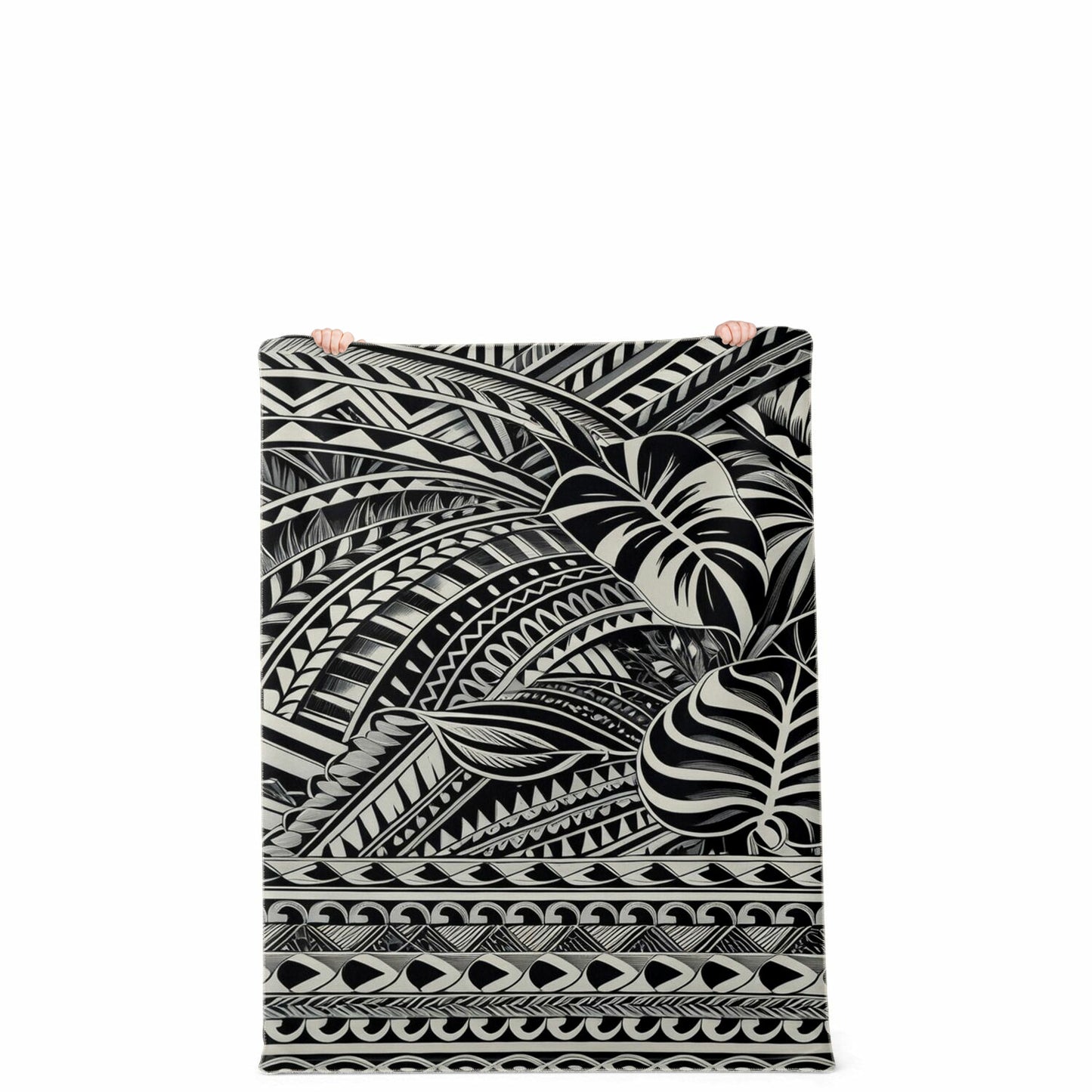 Tribal Premium Microfleece Blanket - Poly-Tattoo Silver