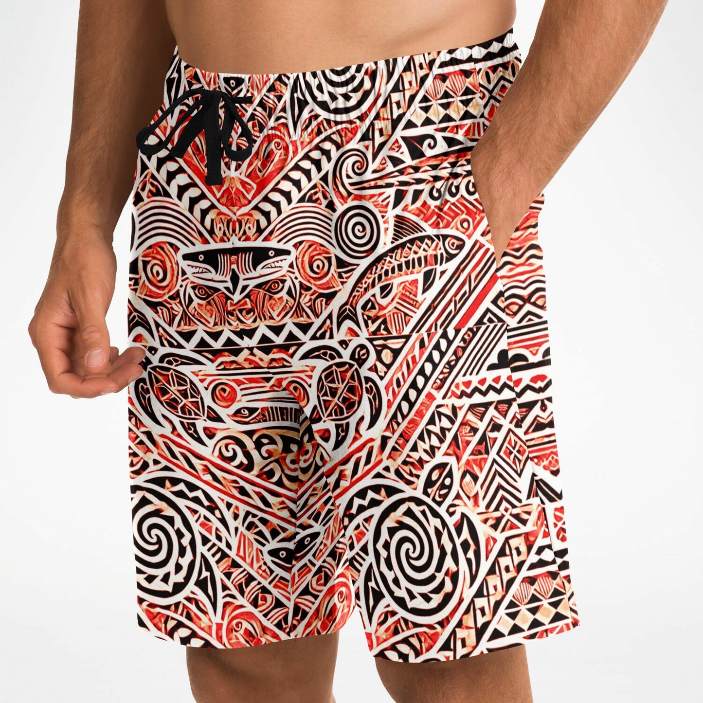 Tribal Long Shorts - Indigital Pink Salmon