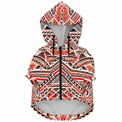 Tribal Doggie Zip-Up Hoodie - Indigital Pink Salmon