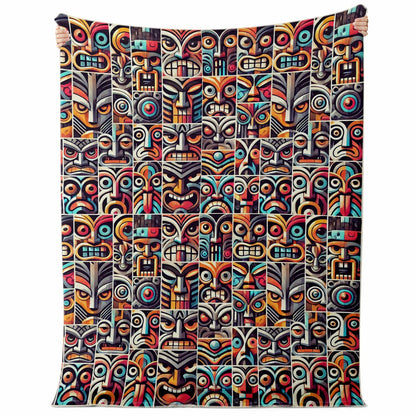 Crazy Tiki Premium Microfleece Blanket - Pop Art Deco