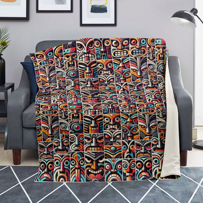 Crazy Tiki Premium Microfleece Blanket - Pop Art Deco