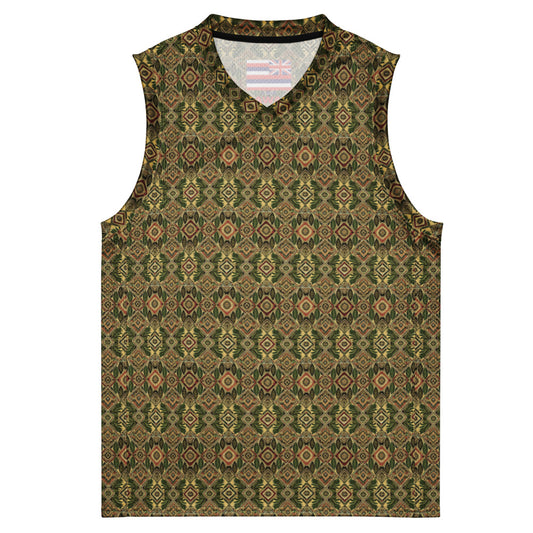 Royal Tapestry Mesh - Green Gold