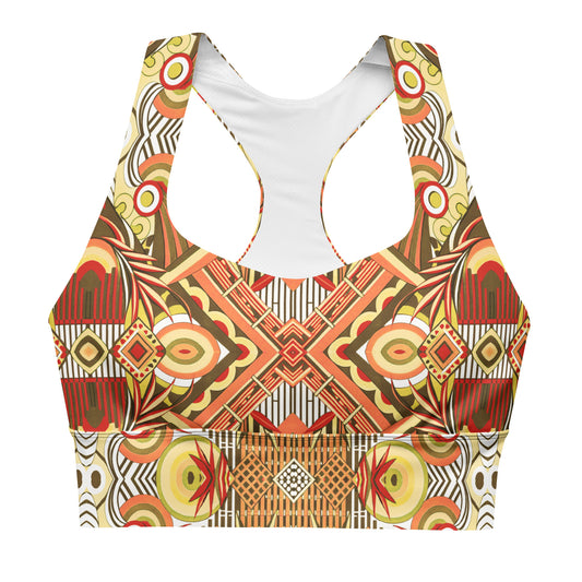 Tribal Sports Bra - Orange Mesh