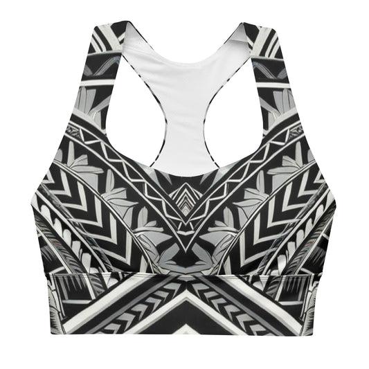 Tribal Sports Bra - Poly-Tattoo, Silver