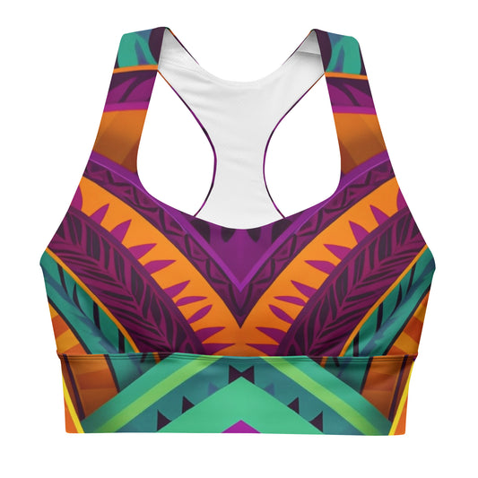 Tribal Sports Bra - Poly-Purple Swirl