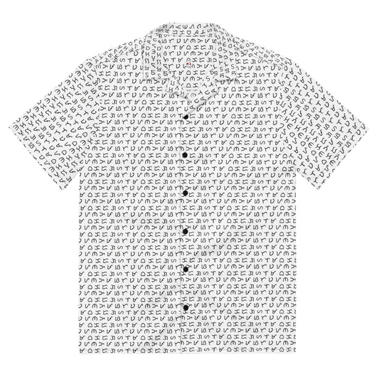 Baybayin Script Button Down Shirt - White