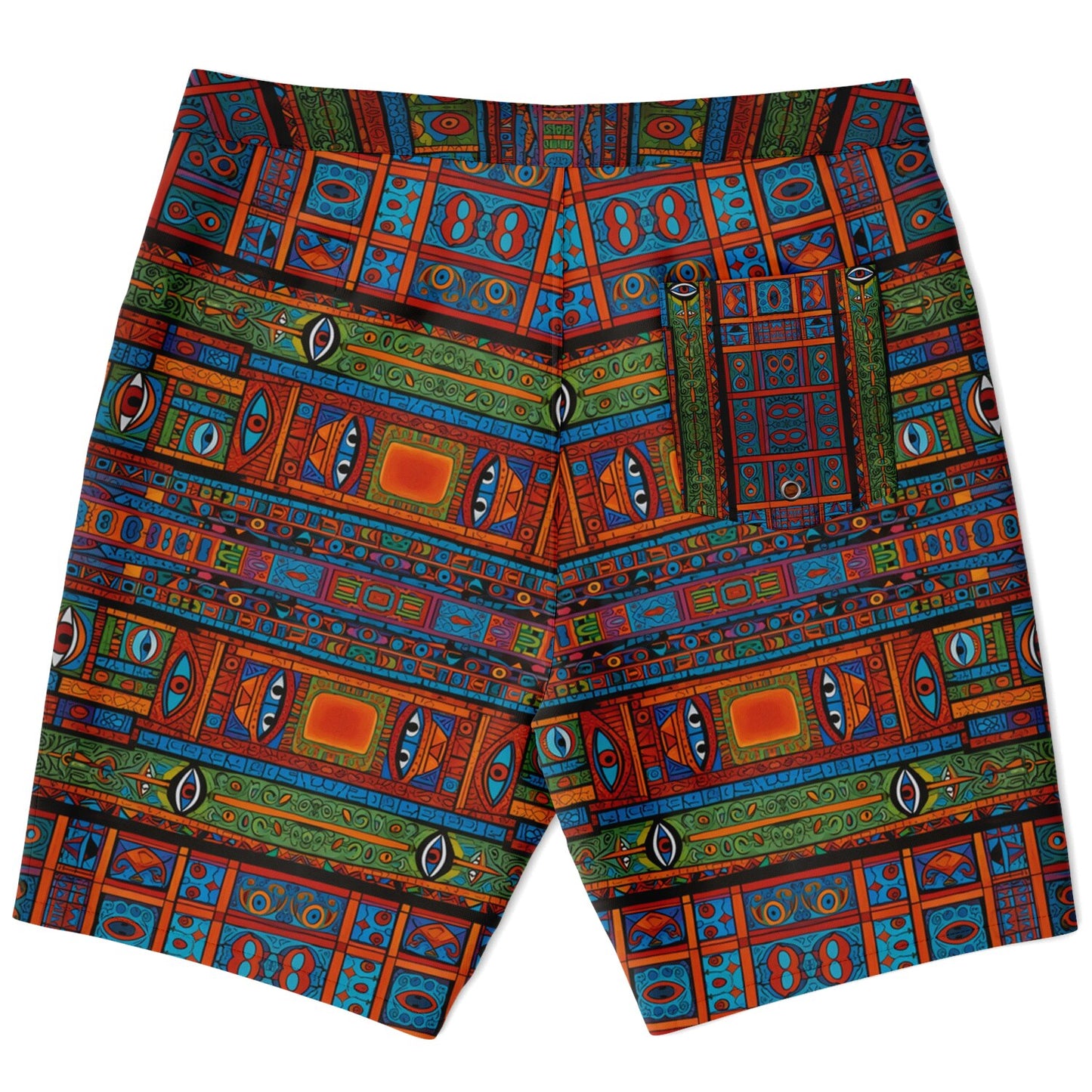 Tiki Poly Abstract Board Shorts - Vivid Mesh