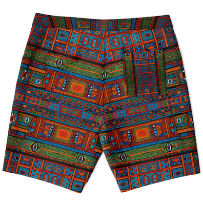 Tiki Poly Abstract Board Shorts - Vivid Mesh