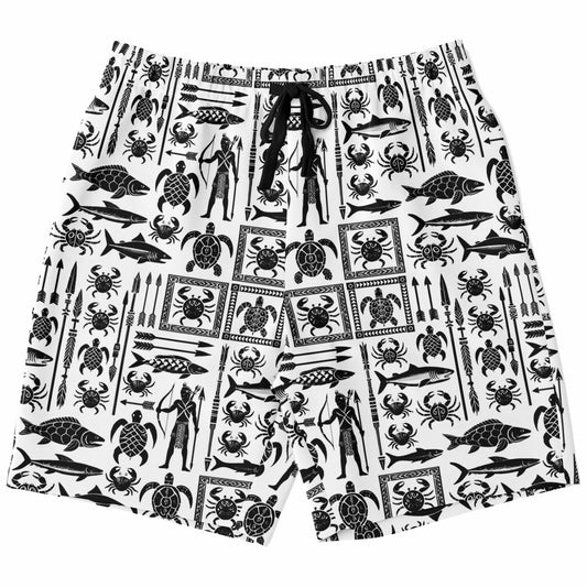 Tribal Tapestry , Fish, Crabs & Turtles, White