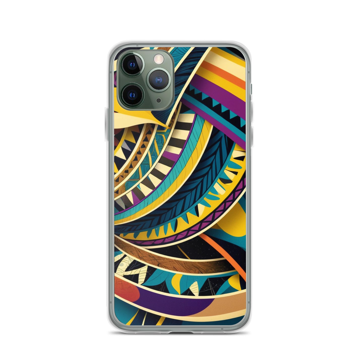 Poly Sea Swirl Clear Case for iPhone®