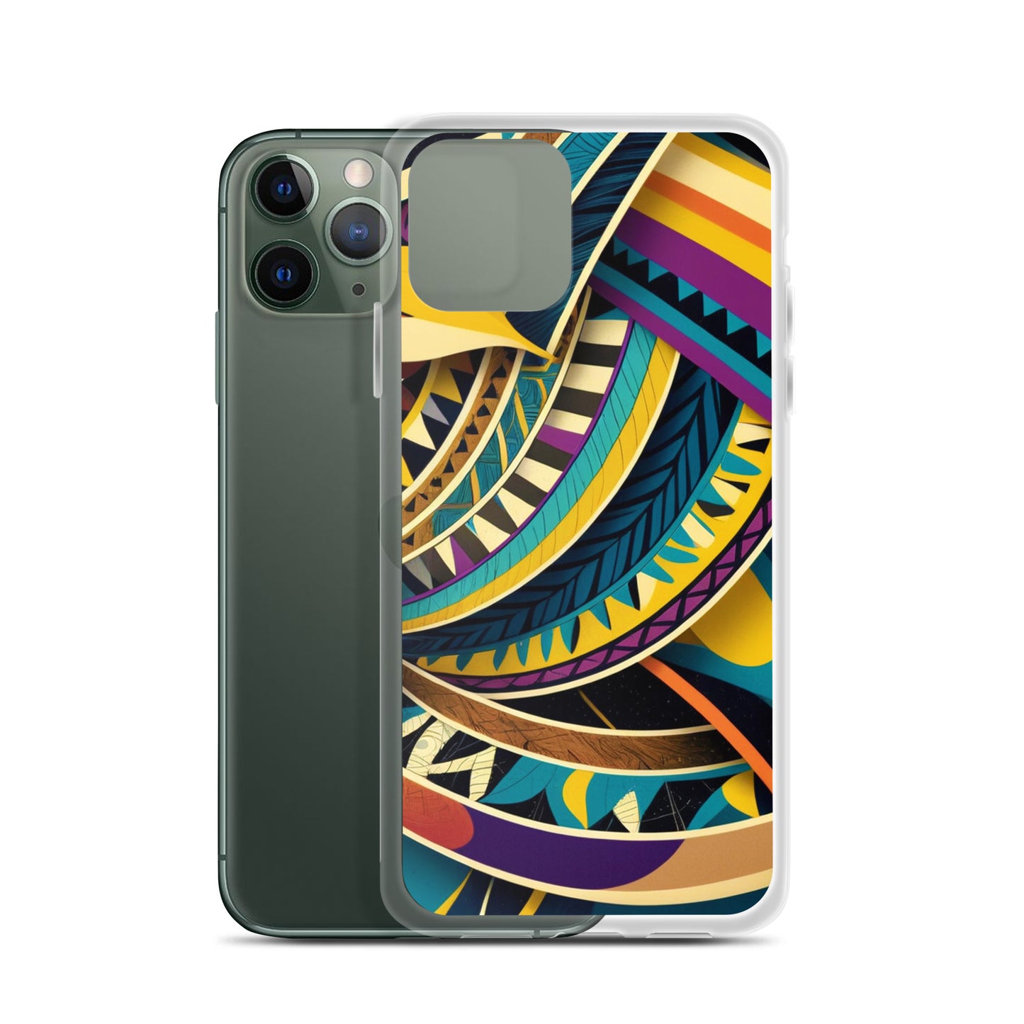 Poly Sea Swirl Clear Case for iPhone®