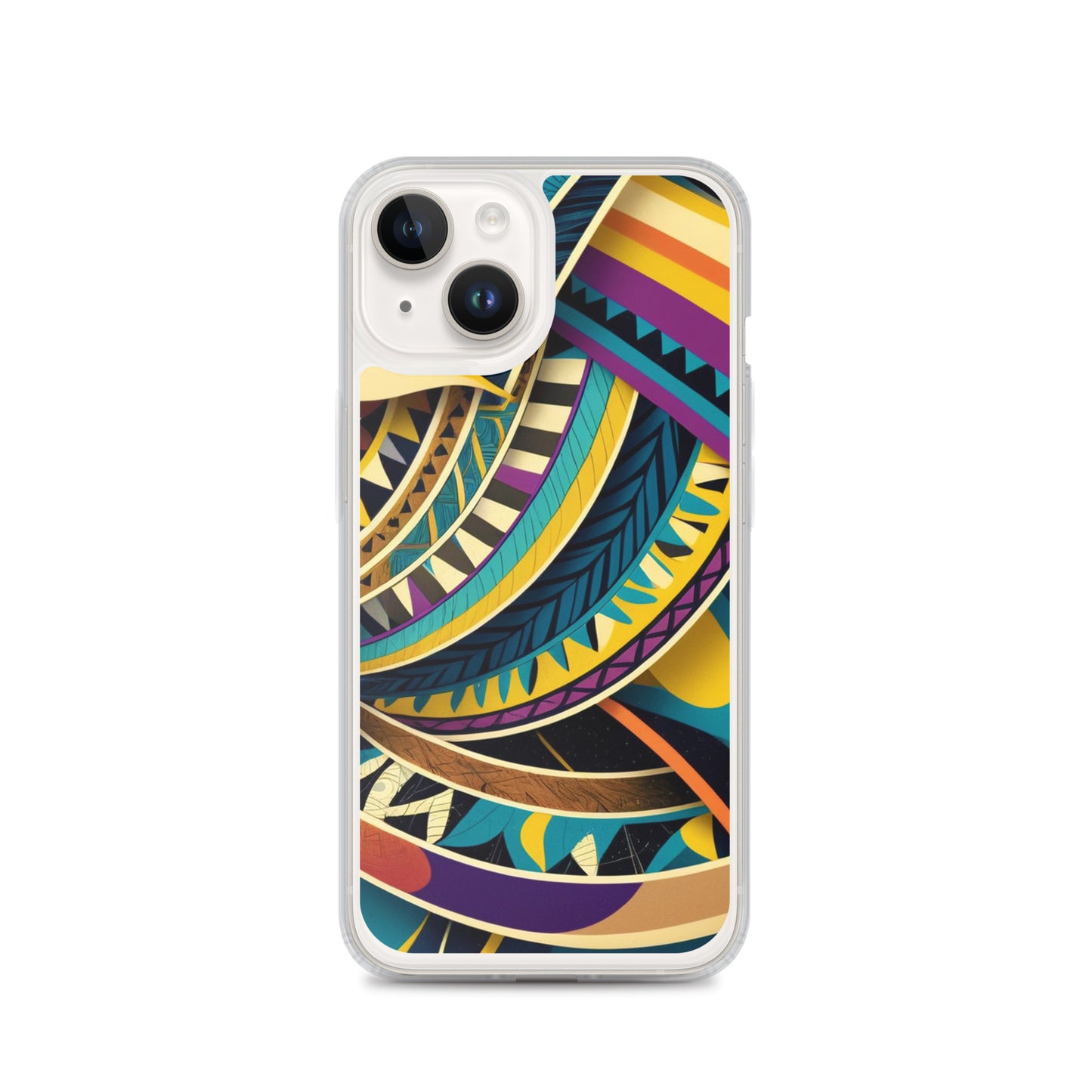 Poly Sea Swirl Clear Case for iPhone®