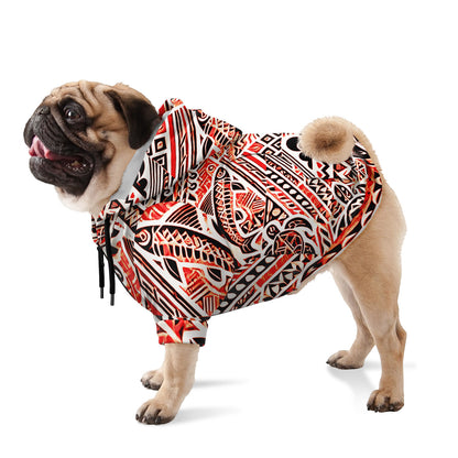 Tribal Doggie Zip-Up Hoodie - Indigital Pink Salmon