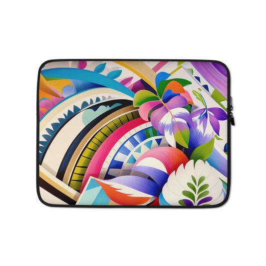 Poly Shave Ice White Swirl, Laptop Sleeve