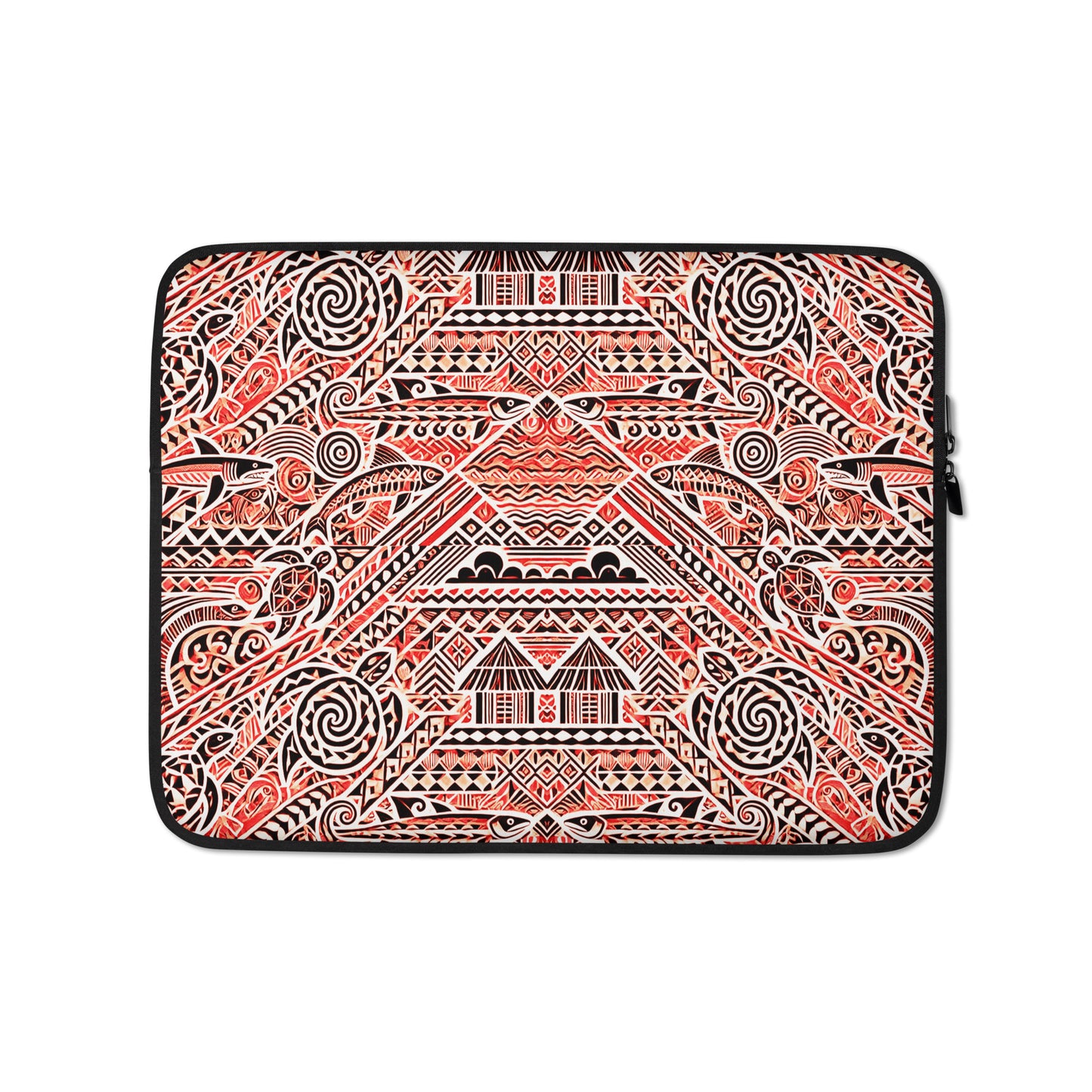 Tribal Indigital Salmon Pink, Laptop Sleeve