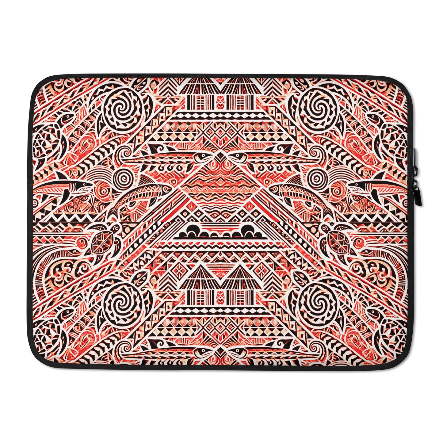 Tribal Indigital Salmon Pink, Laptop Sleeve